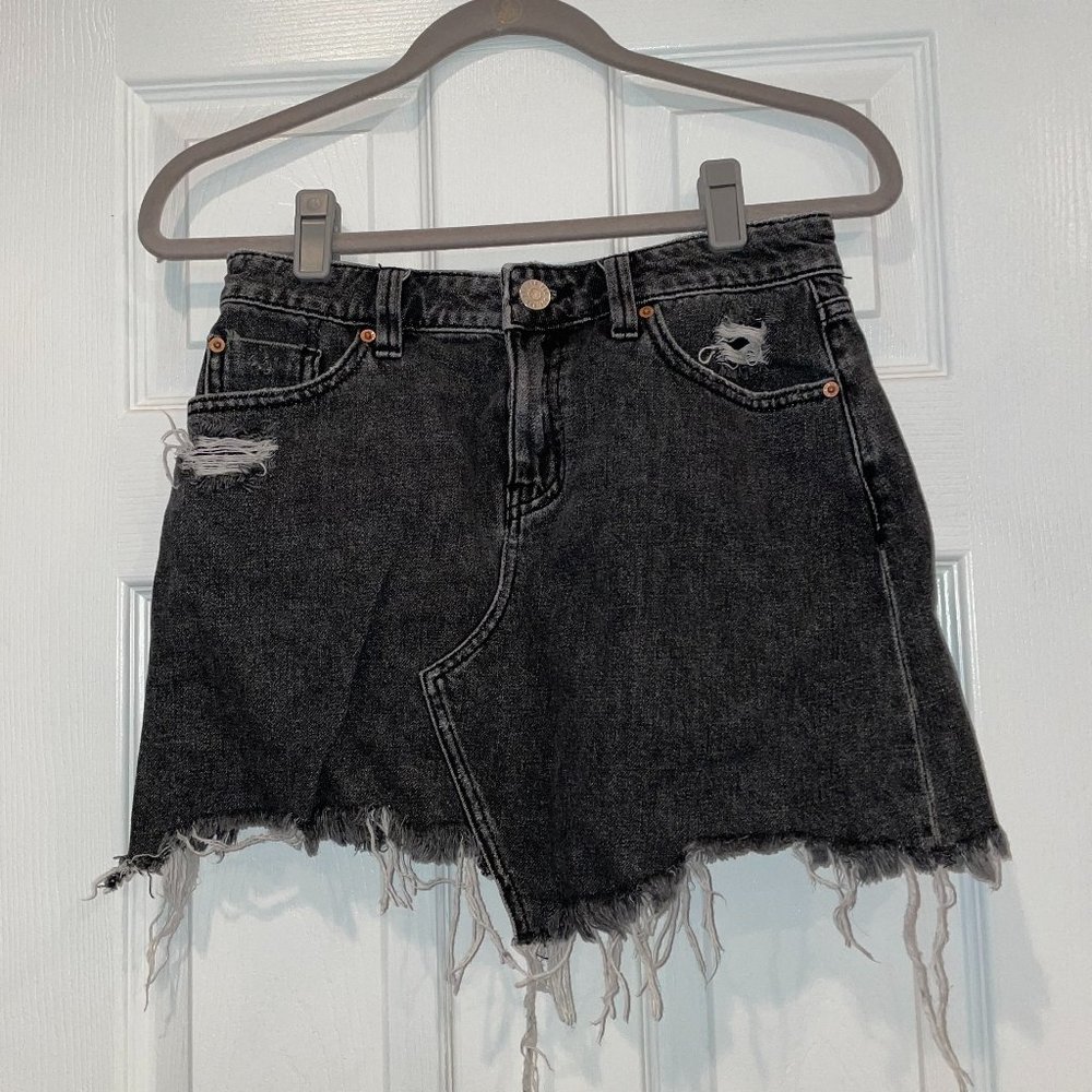 Black Jean Skirt